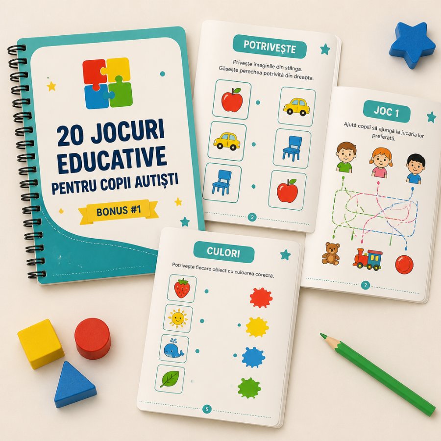 Bonus 1 — 20 de jocuri educative pentru copii autiști